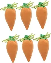 PENIKOKO 6Pcs Carrot Shaped Drawstring Bags for Easter Treats Stylish Easter Present Bags for Candy Snacks and Items for Egg Hunts and Spring Celebrations