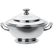 CHRISTOFLE ALBI SOUP TUREEN AND COVER SILVERPLATED
