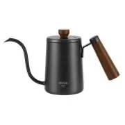 Mini Gooseneck Kettle With Wooden Handle 20 Ounce 550ml For 2 Cups Stainless Ste