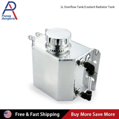 Universal 1L Aluminum Radiator Coolant Overflow Bottle Recovery Water Tank (for: Honda)