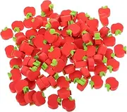 JEWEDECO 100Pcs Cute Fruit Shape Mini Erasers Erasers for School Supplies and Classroom Decoration Adorable Apple Design Safe and Reliable Learning Tools