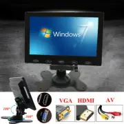 7" Monitor LCD Display Screen w/ AV VGA HDMI Input for Car Security PC Laptop-US