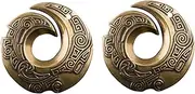 [Tofficu] 2pcs Brass Diy Pendant Vintage Keychain Pendant Antiqued Charm for Decor Necklace Accessory