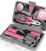 13/24Pcs Household Repair Tool Kit Multi-Purpose Pink Home Hand Tool Set