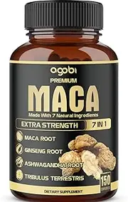 7in1 Premium Maca Root Capsules - With Ashwagandha, Ginseng, Tribulus, Shilajit, Shatavari & Black Pepper - 150 Counts for 5 Months