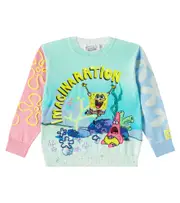 [Stella McCartney Kids] Stella McCartney Kids x SpongeBob printed cotton jersey sweatshirt Y 5 multicoloured