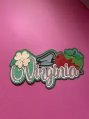 Virginia State layered scrapbook paper design handmade in Mt