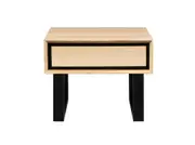 VI Ohio Metal Leg Lamp Table with Drawer