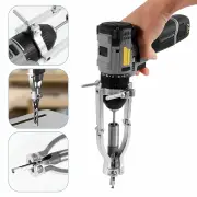 Square Hole Drill Bit Adapter with 4 Drill Bits Carbide Square Hole Drill Fixing Bracket Precise Woodworking Mortising C