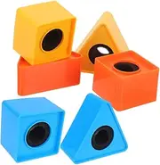 GALPADA 6pcs Microphone Flags Station: Portable Microphone Flag Cube Triangular Interview Mic Logo Mic Stand for Tv Interviews and Business Meetings