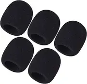 AMZDEAL_AU 5 Pack Foam Mic Cover Handheld Microphone Windscreen (Black)