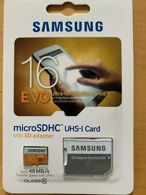 Samsung MicroSDHC EVO Memory Card w/ Adapter 16GB