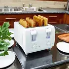 4 Slice Toaster With Wide Slots, 1300 W White