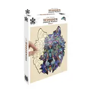 132pc Puzzle Master Series-1 Wooden Jigsaw Puzzle w/ Stand Set Kids 8y+ Wolf