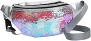 [Holibanna] Fashionable Sequin Stars Waist Bag Women's Outdoor Bag Chest Zipper for Leisure Use