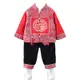 中國新年週歲禮服男寶寶套裝新款兒童春秋款中國風漢服男童中式唐裝表演服節日服裝