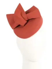 Orange felt pillbox winter racing fascinator by Max Alexander 100% AU Seller