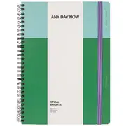 Any Day Now Spiral Brights B5 Ruled Notebook Green Mint