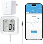 [GoveeLife] WiFi Freezer Thermometer Alarm, Remote App Alert with Anti-False, Wireless Smart Temperature Monitor Sensor, 2 Years Free Data Storage Export, Digital Thermometer for Refrigerator Pool Tub