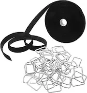 1 Set Nylon Fastening Hook and Loop Tape Strap with Buckles for Versatile Cord Management and Storage Home Office and Vehicles