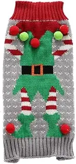 Dogs Pet Santa Costume Christmas Dog Costume Puppy Sweater Holiday Cats Clothes Dog Clown Costume Pet Jumper Clown Pet Holiday Clothes Cute Boys Clothing Pullover Cosplay