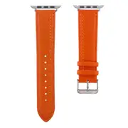 PU Leather Watch Strap Suitable For Apple 3/4/5/6SE Generation Watch 42/44/45MM Men s and Women s Bracelets - Orange