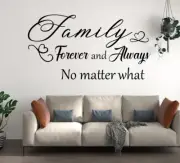 Family Forever And Always Sticker Decal Wall Quotes Removable Home Love Vinyl