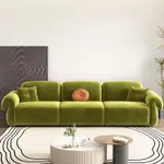 【臺灣專供】法式八爪魚創意沙發墨綠色復古沙發客廳簡約現代絨布綠色布藝沙發