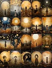 20 Pcs Moon Child Tags Junk Journal Scrapbook Usa