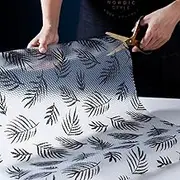Jacriah Shelf Liner for Kitchen Cabinets Non-Adhesive Leaf Drawer Liner Non-Slip Refrigerator Liner Waterproof Fridge Pad Cupboard Mat Easy Placemats, Ideal for Wire Pantry Bathroom, 17.7"× 47.2"
