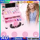 Girls Princess Pretty Makeup Set Kids Eye Shadow Make Up Kit Case Toy AU