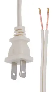 B&P Lamp Ivory, 18/2 Plastic Covered Lamp Cord Sets