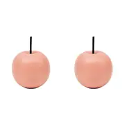 2x Urban Products Apple Pot Plant/Garden/Shelf Ornament Decor Dusty Rose 10cm