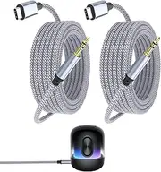 Aux to USB C, 2 Pcs USB C to 3.5mm Jack Audio Adapter, USB C to Aux Cable Compatible with iPhone 16/15/14 Pro Max, Galaxy S23 Ultra, iPad Pro, USB C to Audio Jack for Hi-Fi Stereo Cord Car(1M)
