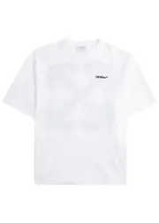 Off-white Tattoo Arrow Logo-embroidered Cotton T-shirt - White And Black S