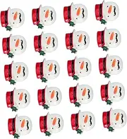 LABRIMP 20pcs Mobile Phone Decoration Accessories Poster Christmas Snowman Mug Mini Snowman for Crafts Snowmen Sticker Decorative Novelty Buttons Inflatables Snowflakes Kit Pin Red Resin