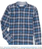Tommy BahamaBig & Tall Canyon Beach Cozy Check Long Sleeve Woven Shirt, 2XLT