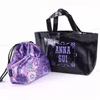 在飛比找Yahoo!奇摩拍賣優惠-分享出清～ Anna Sui 安娜蘇  紫色 束口袋 收納包