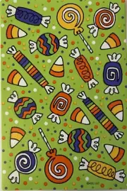 HALLOWEEN CANDY Stickers (22pc)AGC•Pumpkin•Spider•Ghost •Candycorn•Card Making•