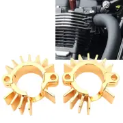 Gold Exhaust Pipe Head Heat Sink Fixing Clips For STREET SCRAMBLER 2017-2023