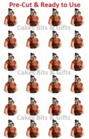 24x WRECK IT RALPH 2 & Vanellope Edible Wafer Cupcake Toppers PRECUT Ready2Use