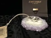JOHN HARDY .925 Sterling Silver Hammered Top Classic Chain Ring -Size 7-NWT