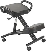 Ergonomic Kneeling Chair - Adjustable & Comfortable, Orthopedic Back Support for Improved Posture, Ideal for Home Office & Gaming - Supports 250 lbs