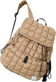 CONTAIL 18L 14 Inch Quilted Puffer Backpack,Top Flap Drawstring Backpack