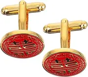 [GAROZATION] Cufflinks Cuff Links Tie Clips for Men Wedding Favors Groom Tuxedo Studs Men Decor Wedding Clothes Decor Chinoiserie Decor Bag Cuff Buttons Mens Tie Clip