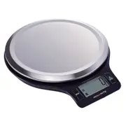 Acurite Round Stainless Steel Digital Kitchen Scale Instrument 1g/5kg Black
