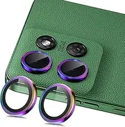[2 Pack for Moto G Power (2025) Camera Lens Protector, 9H Tempered Glass Camera Cover Screen Protector Metal Individual Ring [Installation Tray Alignment Kit](Color)