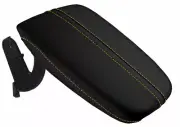 Console Lid Pull Over Armrest Cover Leather for Acura TLX 15-20 Yellow Stitch