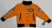 Buzz Aldrin Kids Orange NASA Lightweight Jacket w/ Patches Size XS NWT