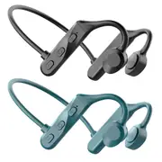 Bone Conduction Headphones 2pcs Bone Conduction Headphones Wireless Bluetooth 5.0 Sweatproof Sport Earphone -Black and Green